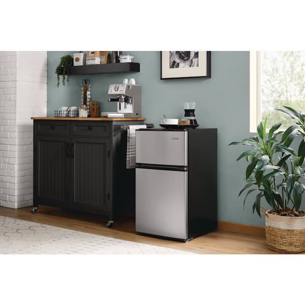 Vissani 3.2 cu. ft. Mini Refrigerator in Stainless Look with 2
