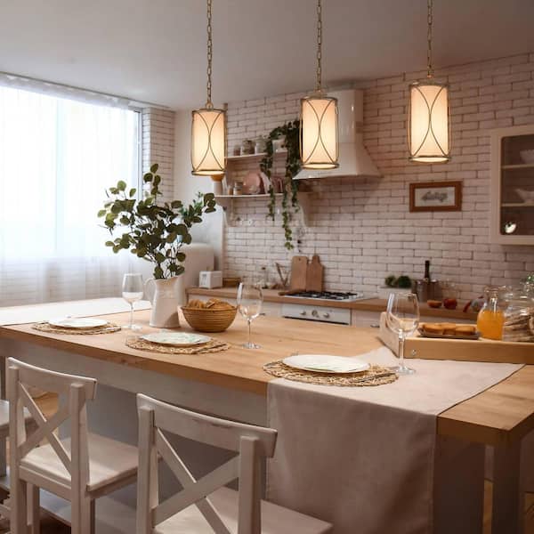 Modern Gold Kitchen Island Pendant Light, 1-Light Mid-Century Ceiling Light for Living, Dining Room