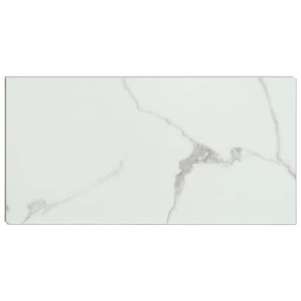 A&A Surfaces Calacatta Castellana 6 MIL x 18 in. W x 36 in. L Click Lock Waterproof Luxury Vinyl Plank Flooring (27 sq. ft./Case)