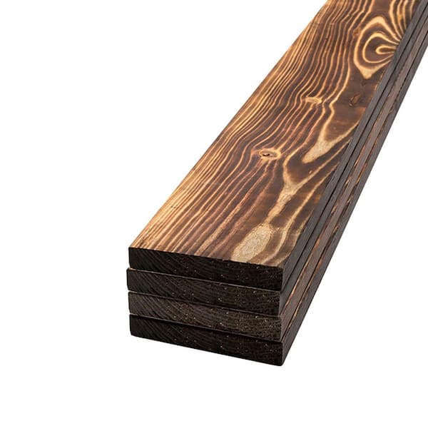 UFP-Edge 1" x 4" - 2' Natural Charred Boards 4-pack