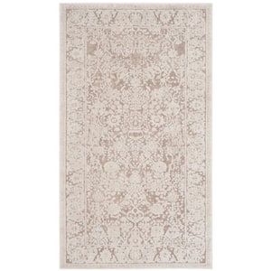 Reflection Beige/Cream 3 ft. x 5 ft. Border Distressed Area Rug