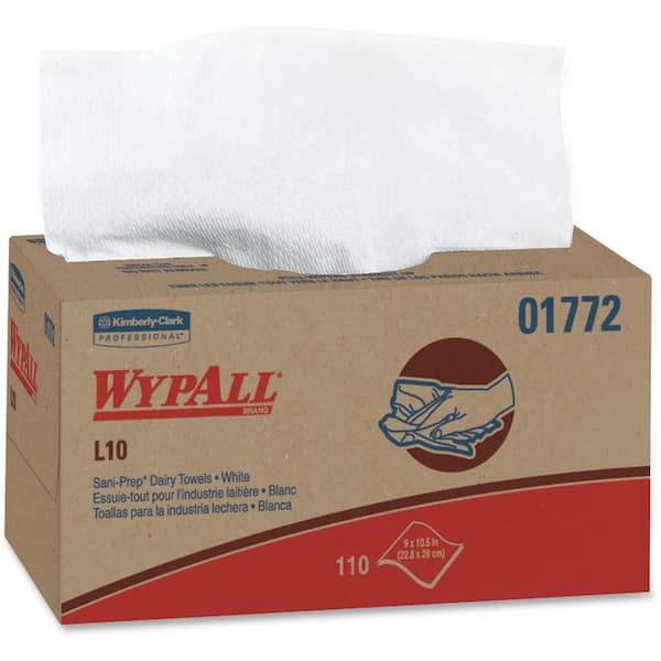 L10 White Disposable Dairy Cleaning Towels (110-Count)