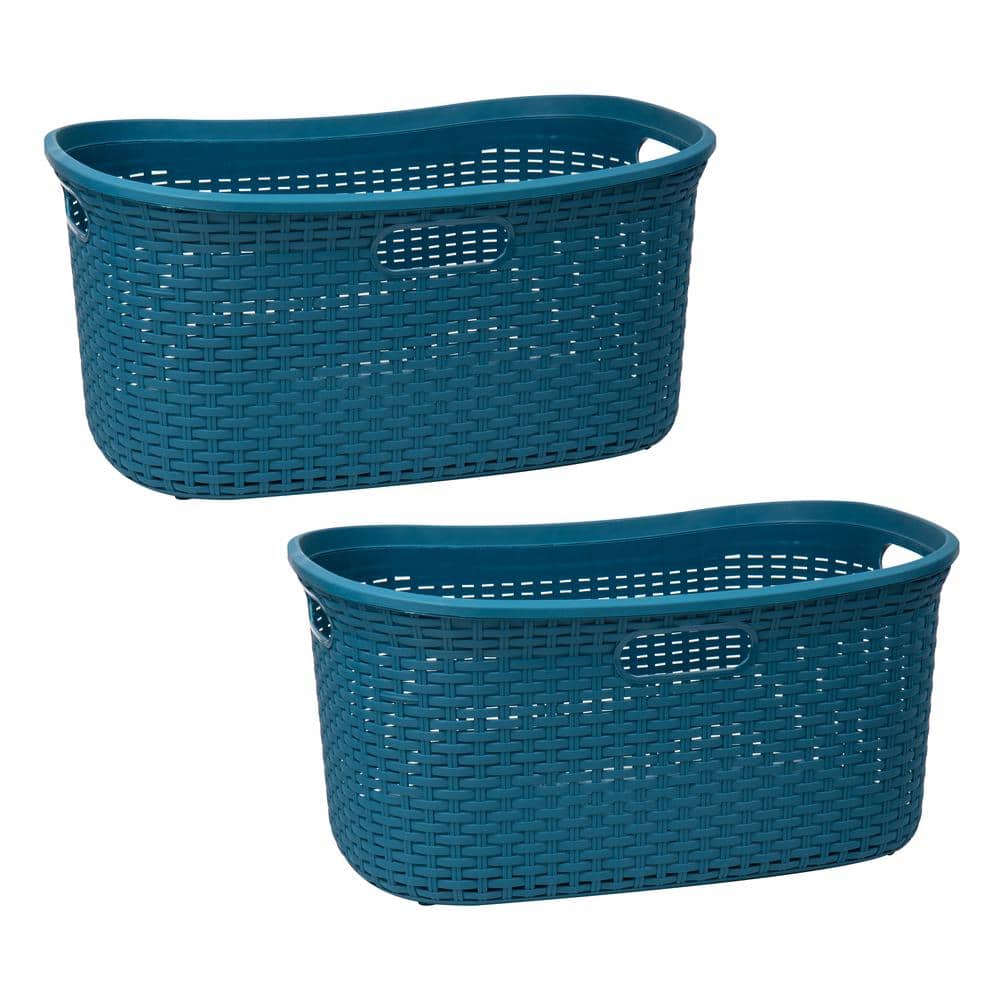 Honey-Can-Do Set of 2 Collapsible Rubber Laundry Baskets 