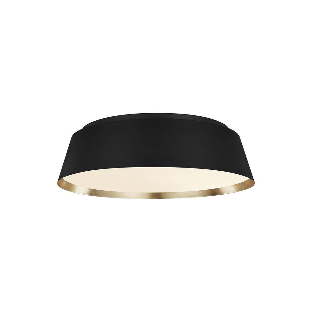Midnight Black Glass 4-Light Flush Mount
