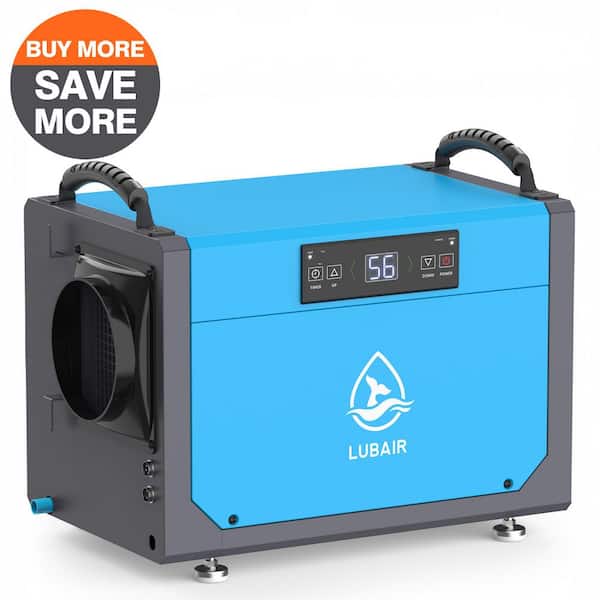 113 pt. 1,200 sq. ft. Quiet Bucketless Dehumidifier in Blue, with Drain Hose for Crawlspace, with Auto Defrost, No Pump