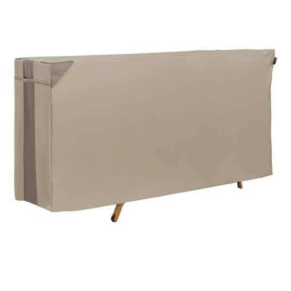 MODERN LEISURE Monterey Stacked Patio Chaise Lounge Cover, 75 in. L x 27 in. W x 40 in. H, Beige
