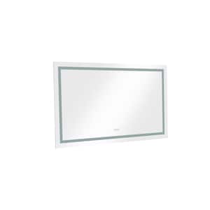 72 in. W x 36 in. H Rectangular Frameless Wall Mounted LED Light Bathroom Vanity Mirror with 3 Color Lights