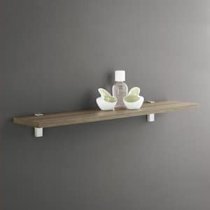 LITE 31.5 in. x 9.8 in. x 0.75 in. Driftwood MDF Decorative Wall Shelf without Brackets