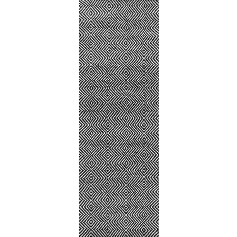 Agoja Contemporary Diamonds Black 2 ft. 6 in. x 6 ft. Runner Rug price history on PriceWatchPro