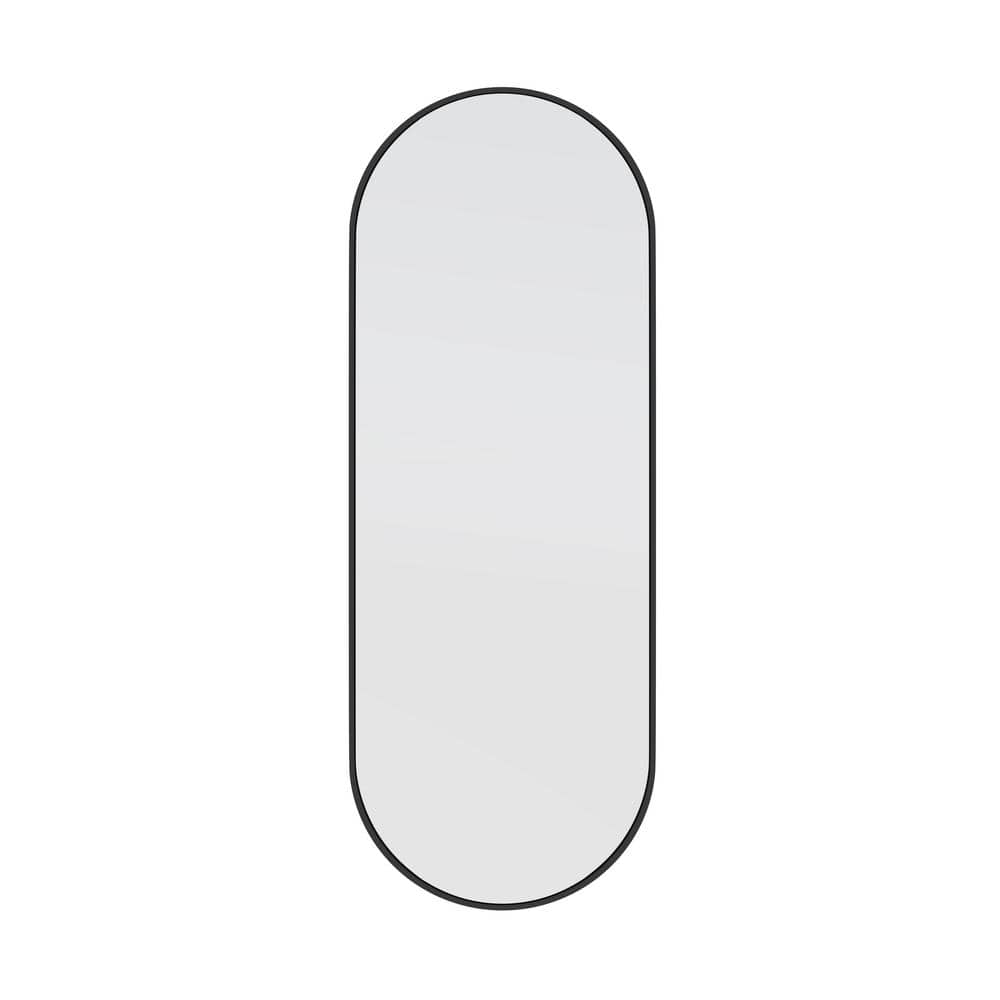 Glass Warehouse 22 in. W x 60 in. H Stainless Steel Framed Pill Shape Bathroom Vanity Mirror in
