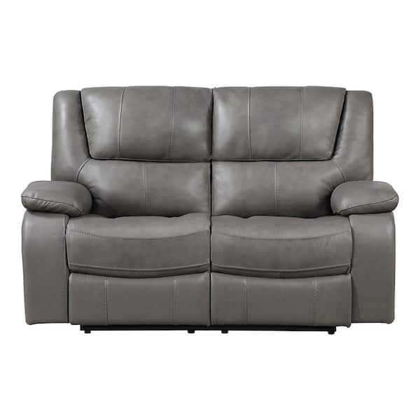 Lazzara Dimitri 64 in Top Grain Leather Manual Double Reclining 2