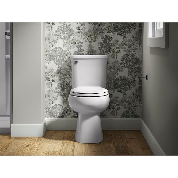 Windham 2-Piece 1.28 GPF Single Flush Elongated Chair Height Toilet w ProForce Plus Flushing in White, Seat Not Included