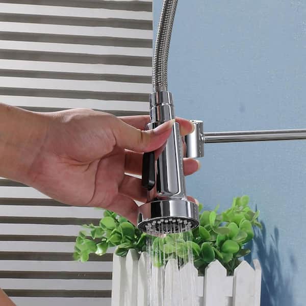 Single Handle Stainless Steel Sprayer Standard Kitchen Faucet in Chrome with CUPC Certification