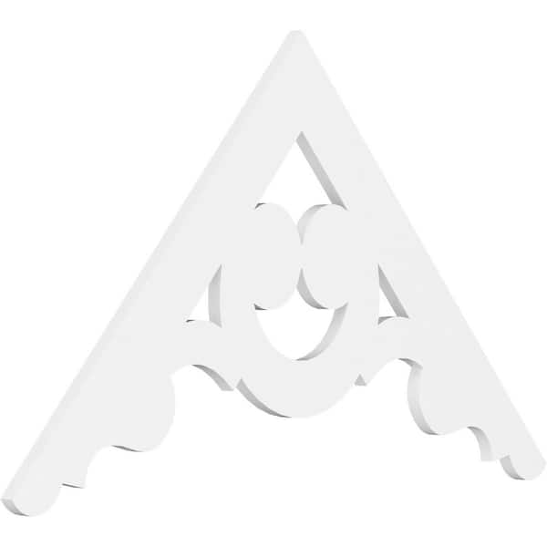 Ekena Millwork 1 in. x 48 in. x 28 in. (14/12) Pitch Robin Gable Pediment Architectural Grade PVC Moulding