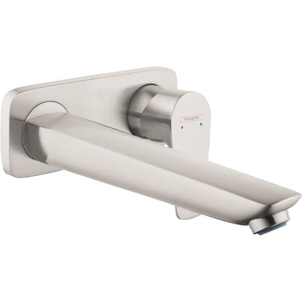 Hansgrohe Talis E Single Hole Single-Handle Bathroom Faucet in Brushed Nickel
