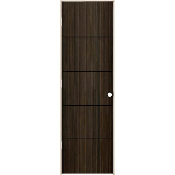 24 in. x 80 in. Right-Hand Solid Core Black Cherry Composite Single Prehung Interior Door