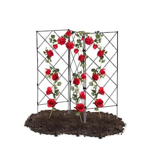 21 in. x 8 in. Grid Metal Vine Trellis Plant Support for Climbing Plants (3-Pack)