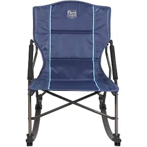Catalpa Relax & Rock Blue Steel Folding Outdoor Camping Rocking Chair
