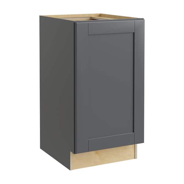 Home Decorators Collection Washington 21 in. W x 21 in. D x 34.5 in. H Assembled Plywood Full Height Door Base Bath Cabinet in Onyx LH