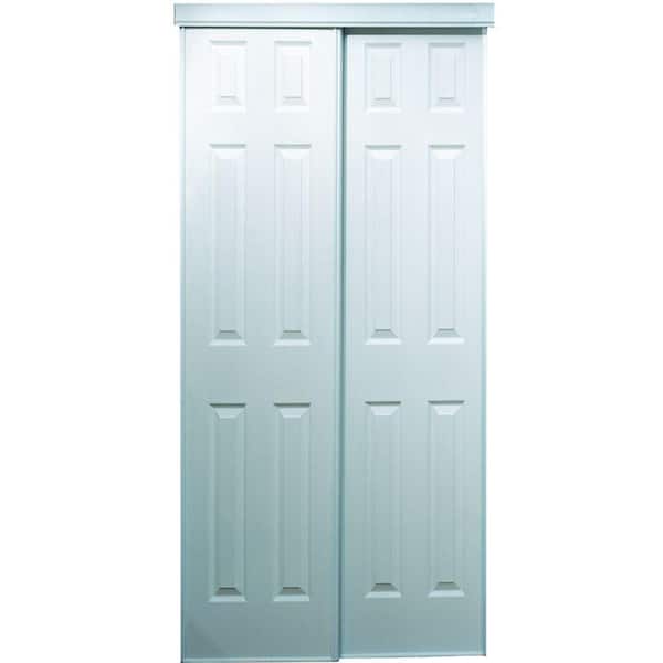 TRUporte 48 in. x 80 in. 106 Series White Composite Interior Sliding Door