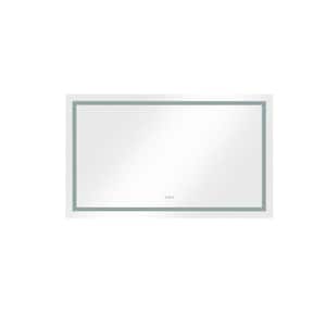 72 in. W x 36 in. H Rectangular Aluminum Framed LED Wall Mount Anti-Fog Modern Decorative Bathroom Vanity Mirror
