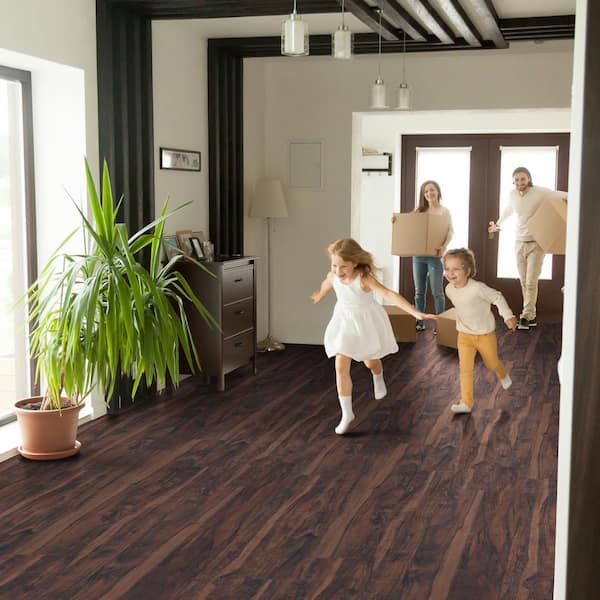 Aged Walnut 20 MIL x 7 in. x 48 in. Glue Down Waterproof Luxury Vinyl Plank Flooring (39.52 sq. ft./ Case)