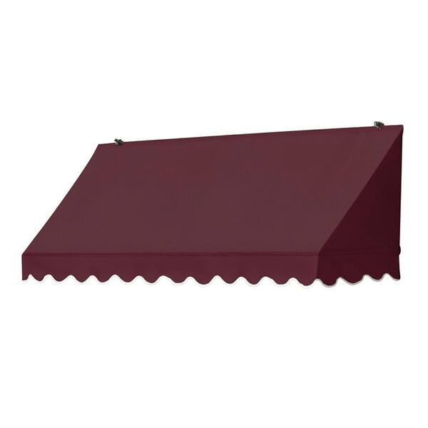 Awnings in a Box 6 ft. Traditional Fixed Awnings in a Box Replacement Cover in Burgundy