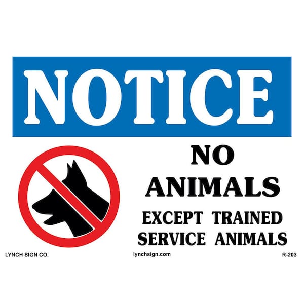 Lynch Sign 14 in. x 10 in. Service Dog Only Sign Printed on More Durable, Thicker, Longer Lasting Styrene Plastic