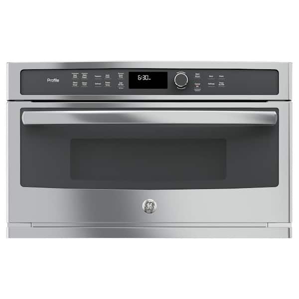 Ge Profile 30 In Electric Convection Wall Oven With Built Microwave Stainless Steel Pwb7030slss The Home Depot - Ge Profile 30 Built In Single Convection Wall Oven