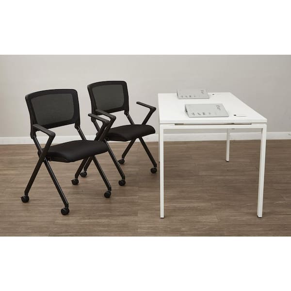 Office Star Products Black Folding Chair (Set of 2)FC8483231 The