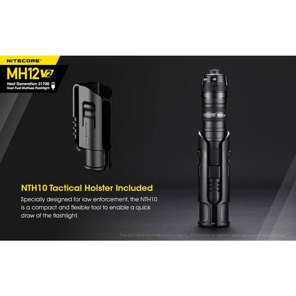 NITECORE 1200 Lumens LED Rechargeable Flashlight MH12 v2 - The