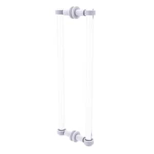 Clearview 18 in. Back to Back Shower Door Pull with Groovy Accents in Matte White