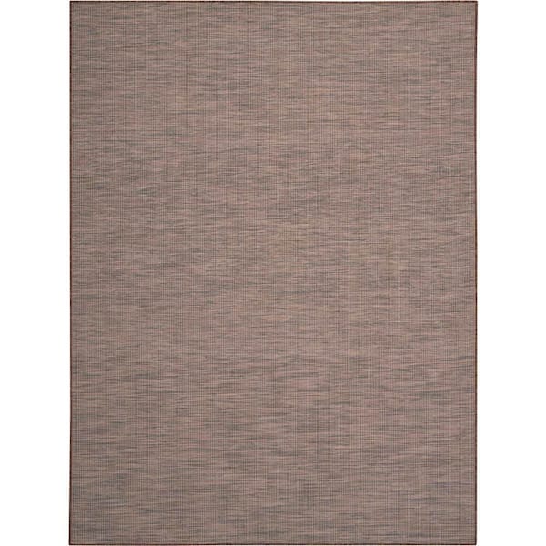 Nourison Positano Natural 8 ft. x 10 ft. Solid Modern Indoor/Outdoor Patio Area Rug