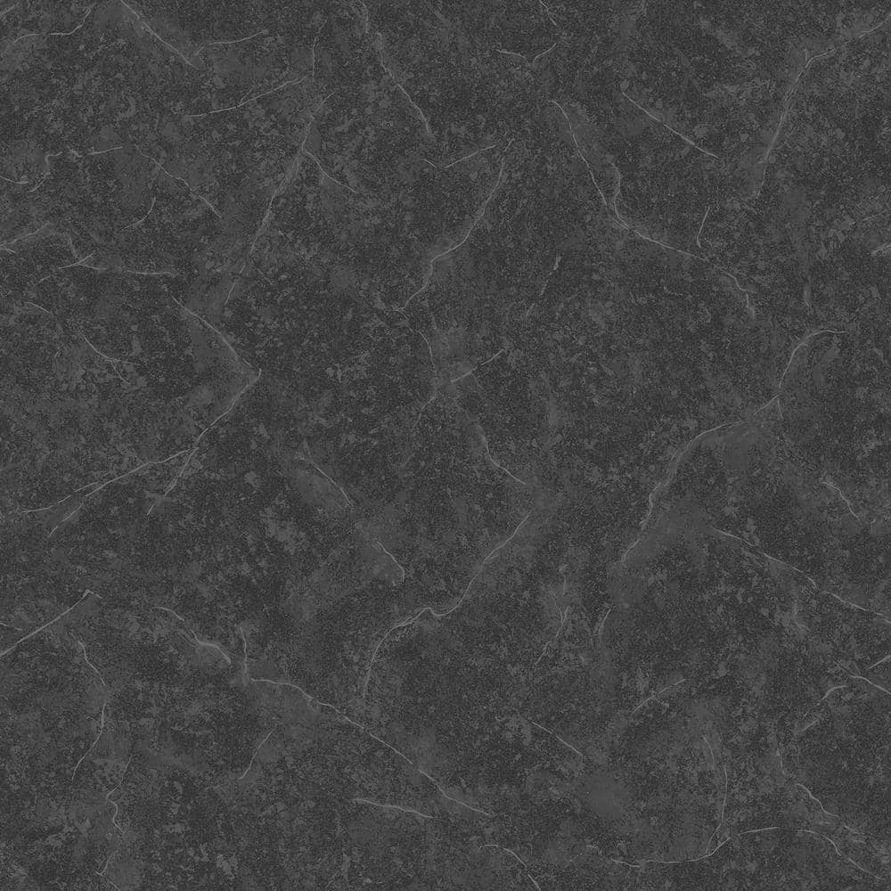 Nordic Elements Black Marble Texture Effect Matte Finish Non-pasted Non-wov