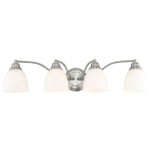 Livex Lighting Beaumont 30 in. 4-Light Brushed Nickel Vanity