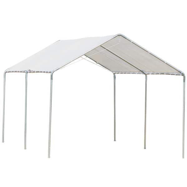 Outsunny 10 ft. x 20 ft. Heavy-Duty Carport Canopy with Water/UV Fighting Material and A Simple Open Design