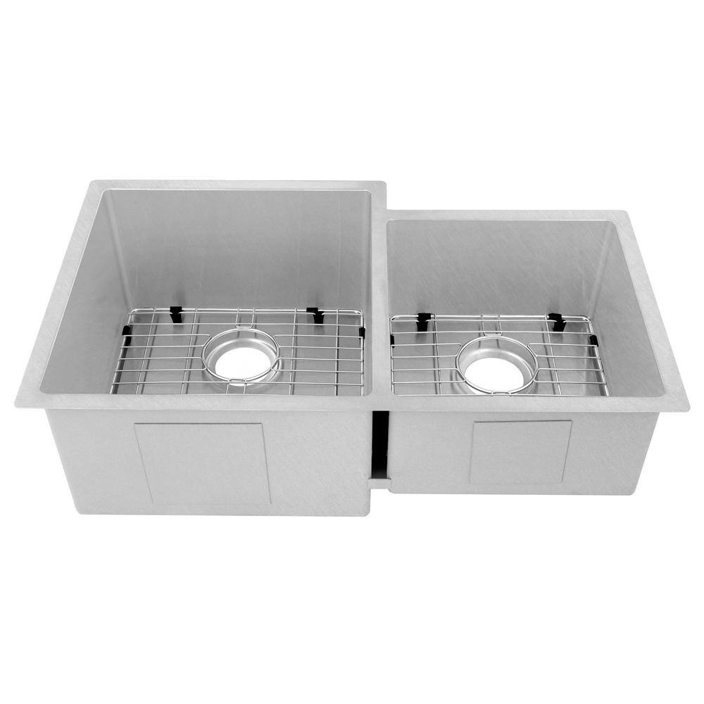 32" DuraSnow Stainless Steel Double Bowl Undermount Sink