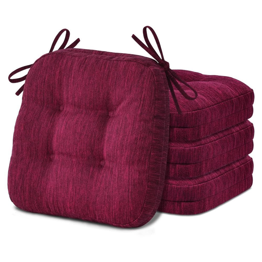16 in. x 16 in. x 3.5 in. Outdoor Square Non-Slip Memory Foam Seat Cushions