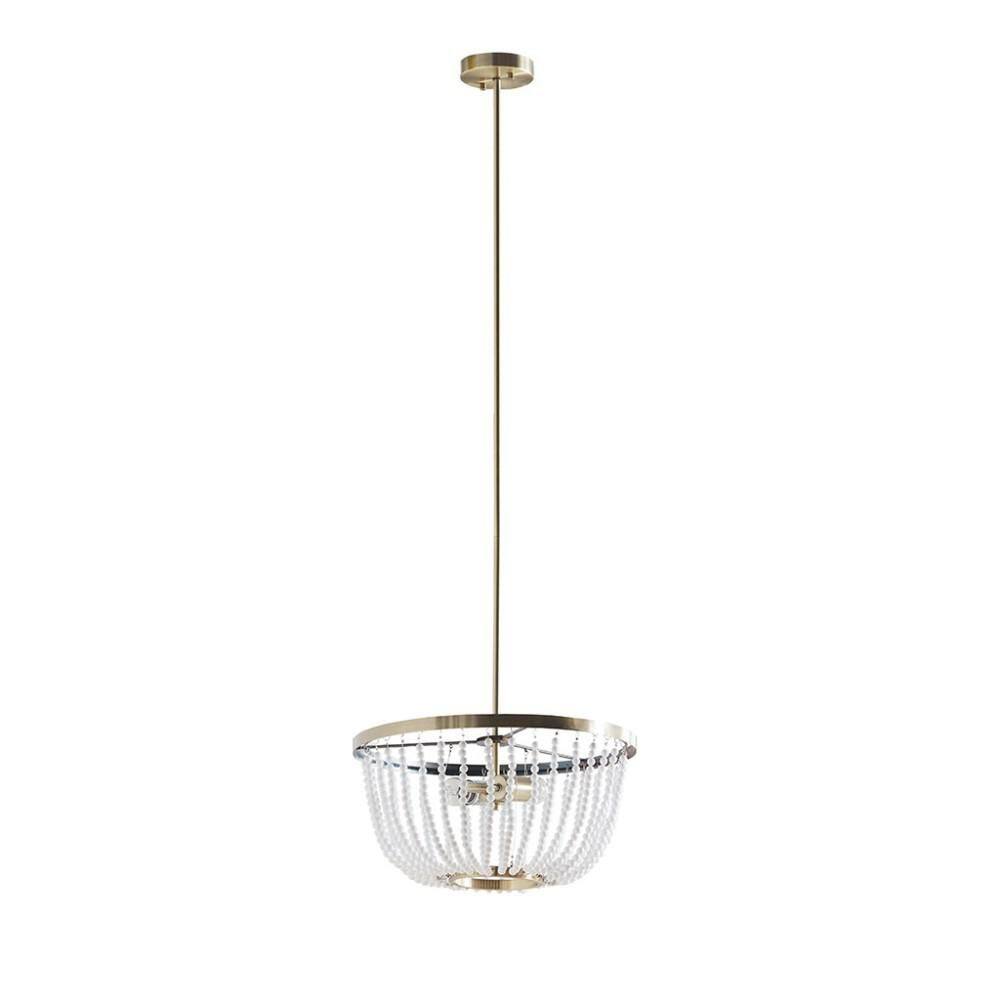 53 in. Gold and White 2-Light Modern Chandelier with Acrylic Accents and Adjustable Height for Dining Room and Kitchen price history on PriceWatchPro