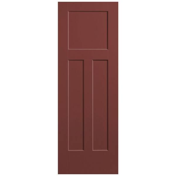 Masonite 28 in. x 80 in. 3-Panel Winslow Single Bore Solid Core Red Bluff Molded Composite Interior Door Slab
