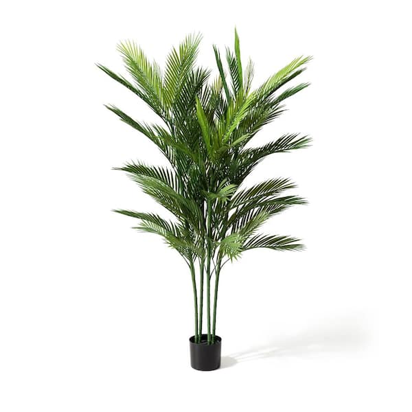 Glitzhome 5ft. Faux Palm Artificial Tree in Pot