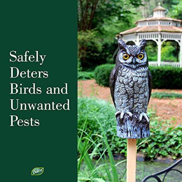 16" Brown Hand-Painted Plastic Garden Owl Statue