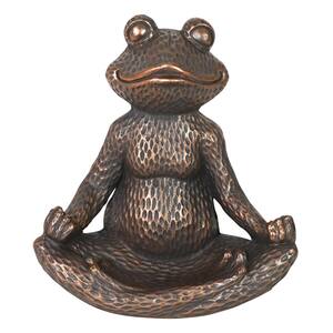 Meditating Frog Resin Bird Feeder