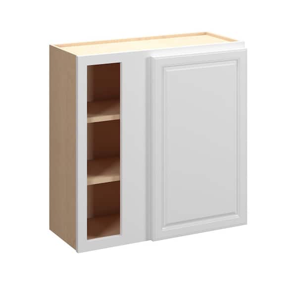 Brighton Raised 36 in. W x 36 in. H x 12 in. D in Painted White Plywood Assembled Wall Corner Blind Cabinet