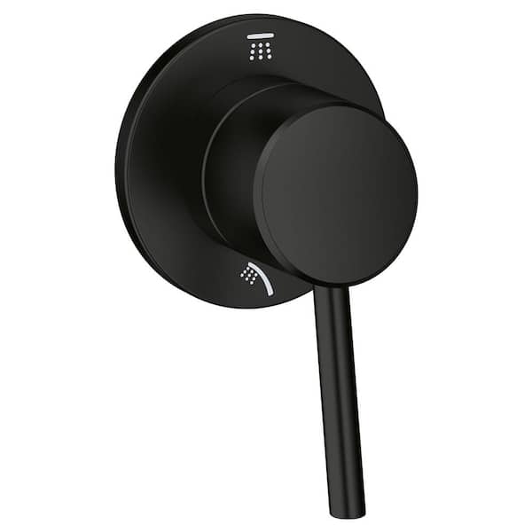 GROHE Concetto 1-Handle 2-Way Diverter Valve Only Trim Kit in Matte Black (Valve Sold Separately)