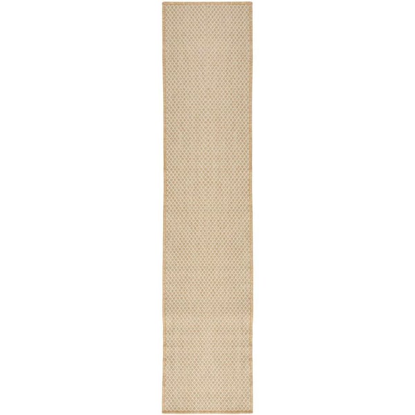 Courtyard Natural 2 ft. x 8 ft. All-over design Contemporary Runner Area Rug