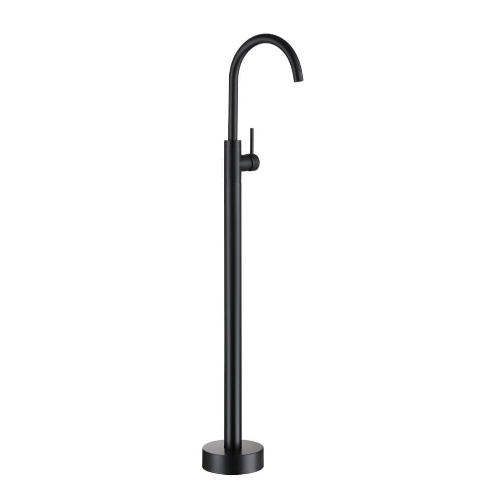 Freestanding Floor Mount Single Handle Bath Tub Filler Faucet with Water Su