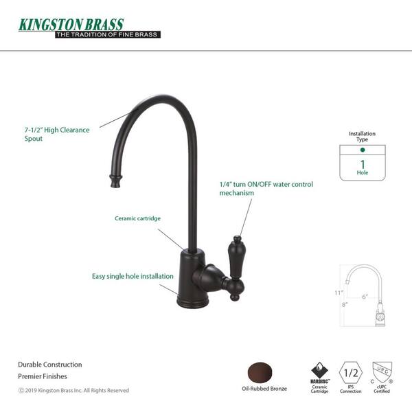 Replacement Drinking Water Single-Handle Beverage Faucet in Oil Rubbed Bronze for Filtration Systems