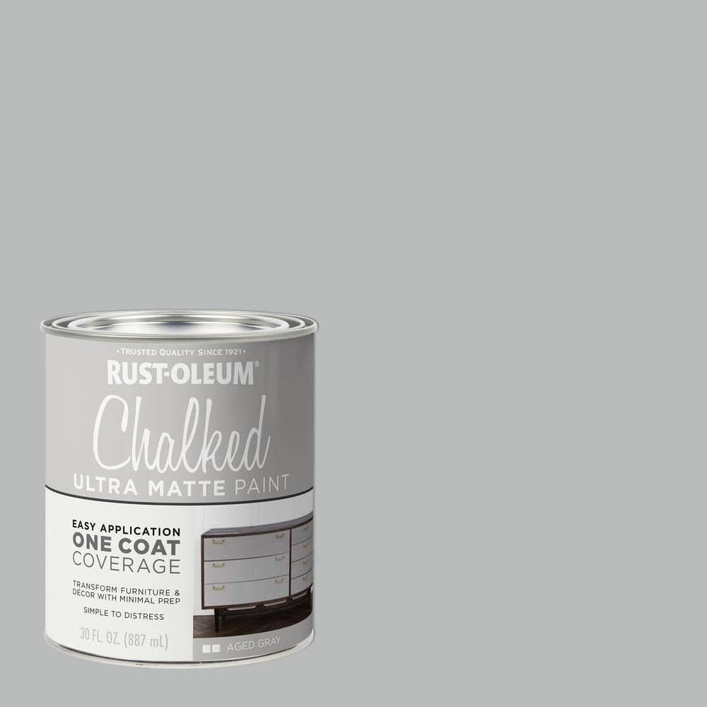 Rust-Oleum 30 Oz. Chalked Aged Gray Ultra Matte Interior Paint (2-Pack ...