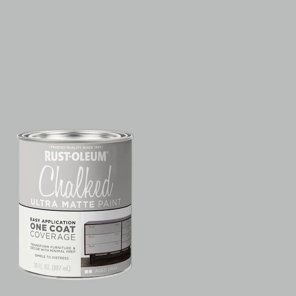 30 oz. Chalked Aged Gray Ultra Matte Interior Paint (2-Pack)
